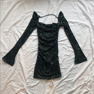 Elegant Dark Green Sequin Dress-brand new!